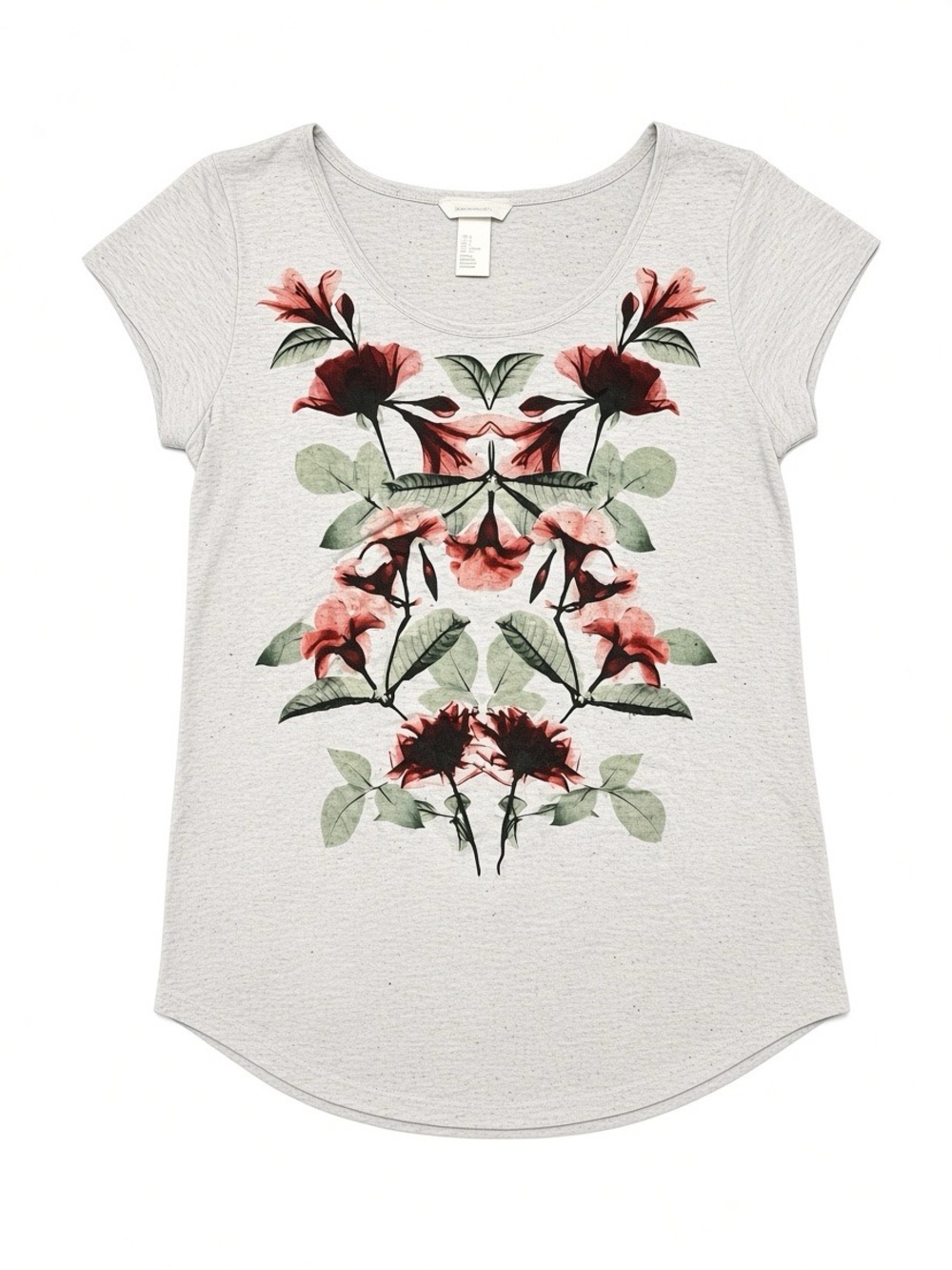 H&M Maternity Floral Graphic Tee Shirt Top in Size Small Womens